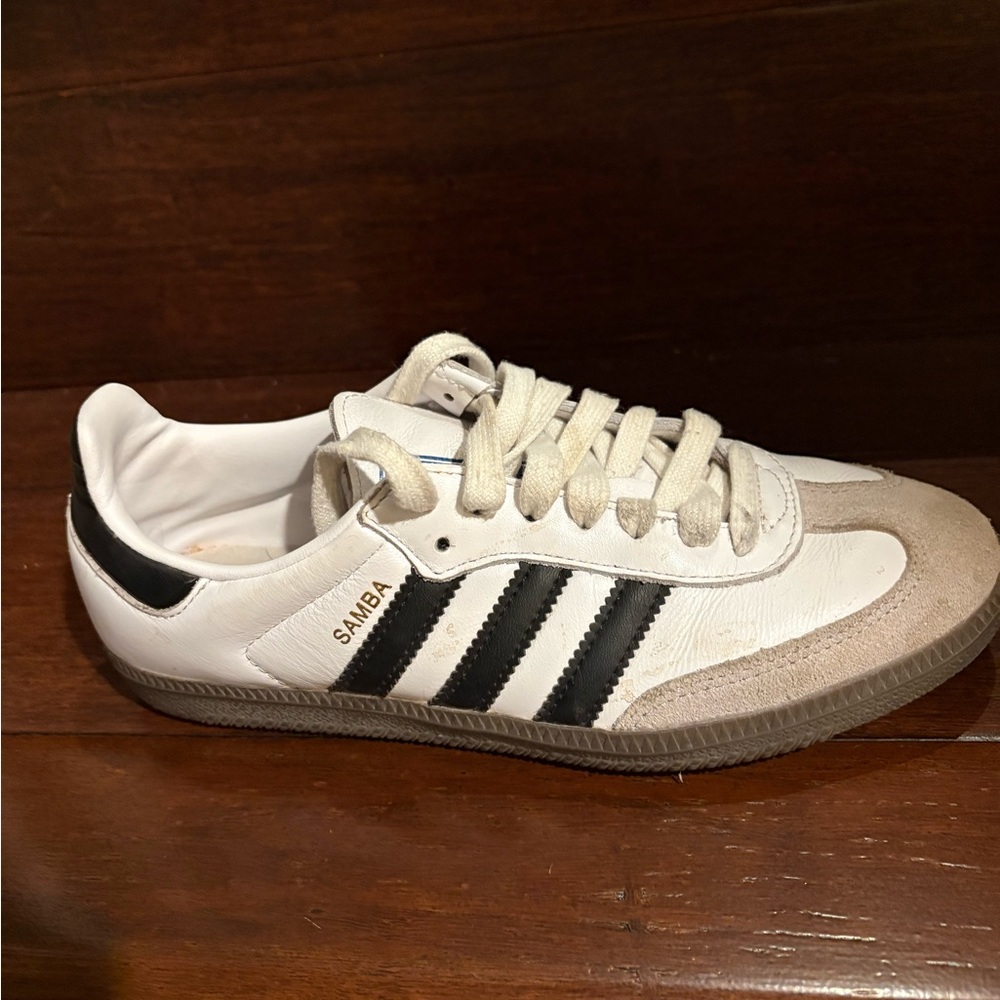 Adidas Samba White and Black Shoes